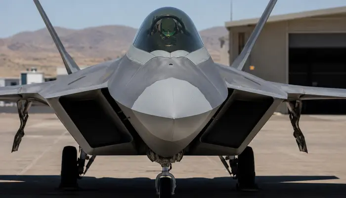Why the F-22's nose cone is a different shade of grey