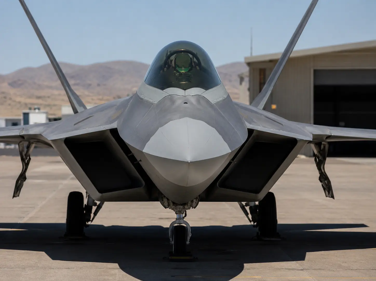 Why the F-22's nose cone is a different shade of grey