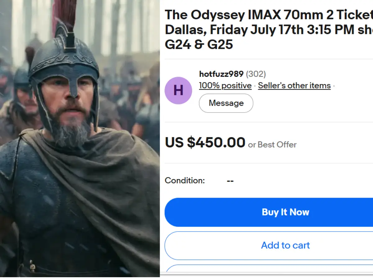 $450 for a single ticket? Christopher Nolan's The Odyssey resale prices will leave you stunned