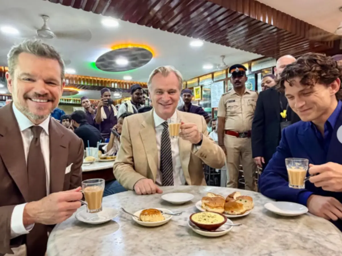 Chai comes first! Christopher Nolan, Tom Holland, Matt Damon enjoy tea and bun maska in Mumbai