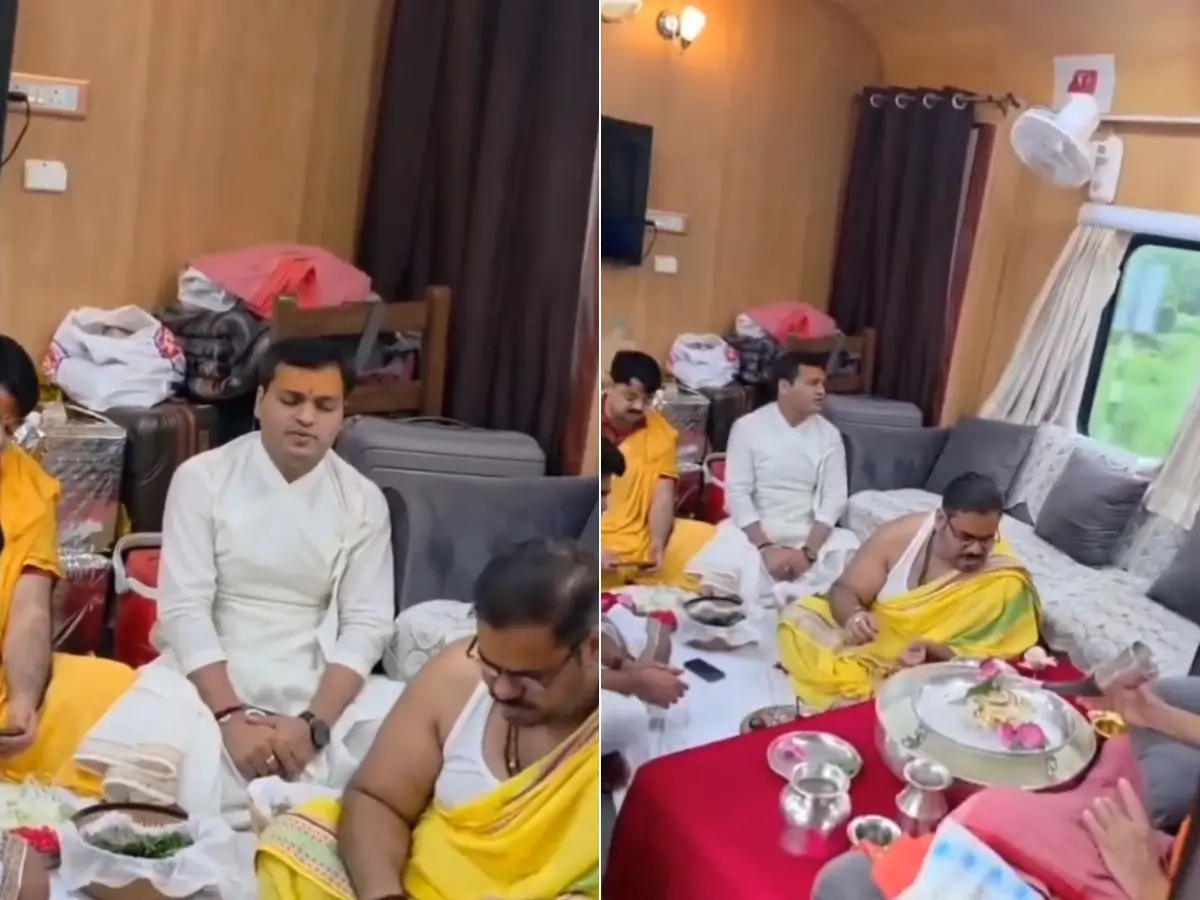 Viral video shows religious ceremony inside moving train; Railways responds
