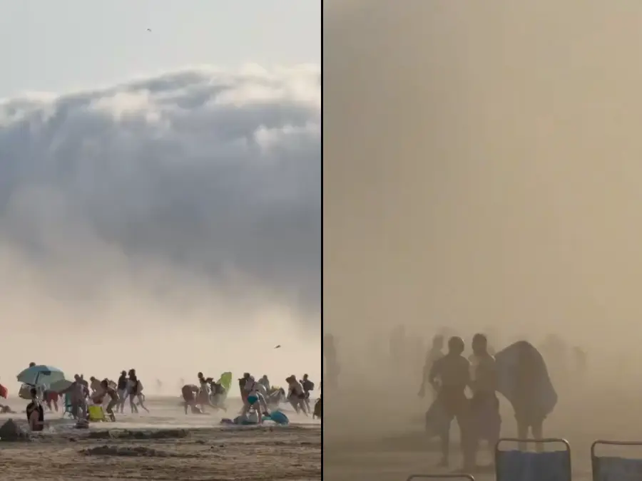 11C in 6 minutes: 'Tsunami cloud' slams French beach, wind speeds touch 100 kmph