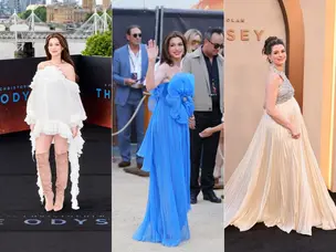 The Odyssey press tour: Anne Hathaway embraces maternity fashion with a series of show-stopping looks