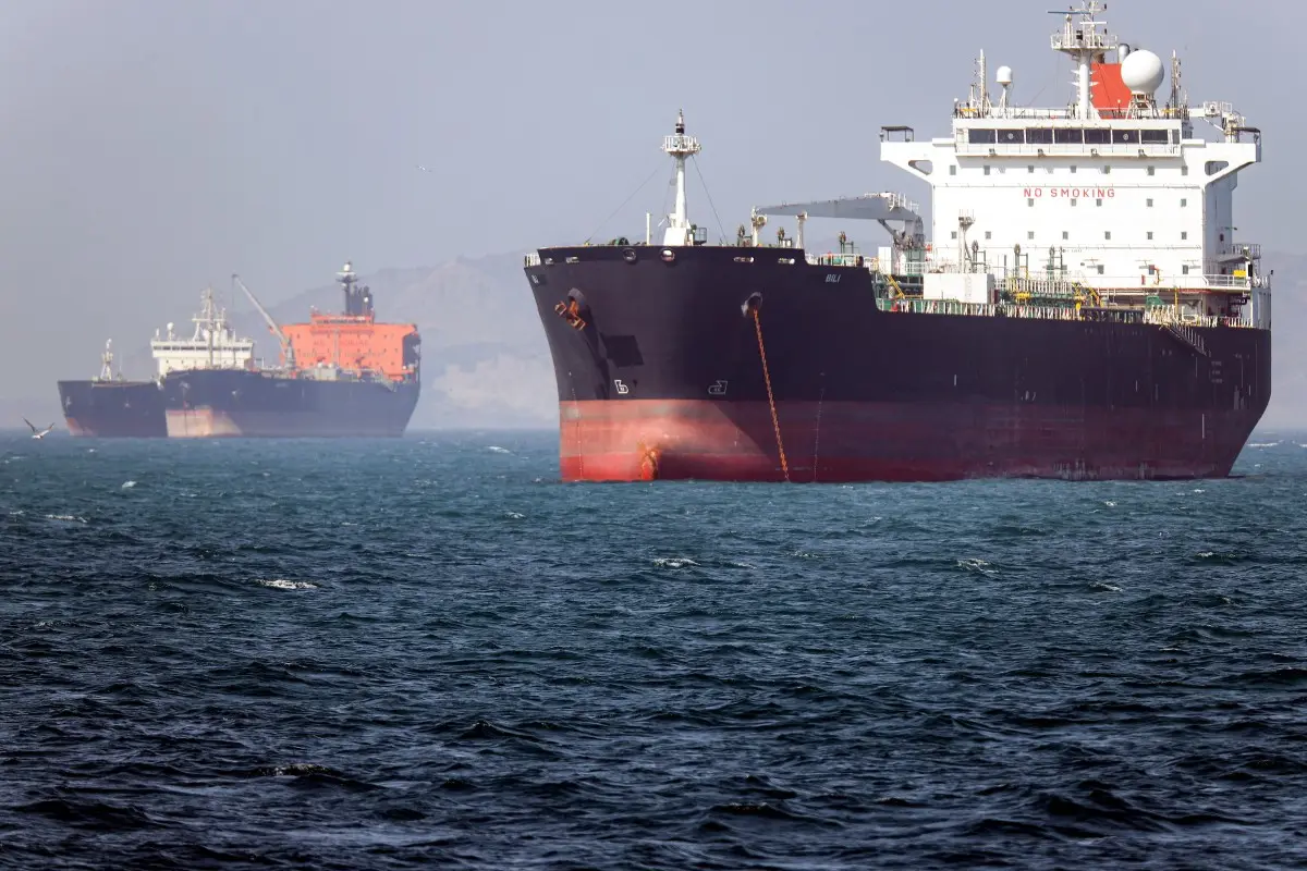 Iran says 2 oil tankers hit mines, catch fire near Hormuz