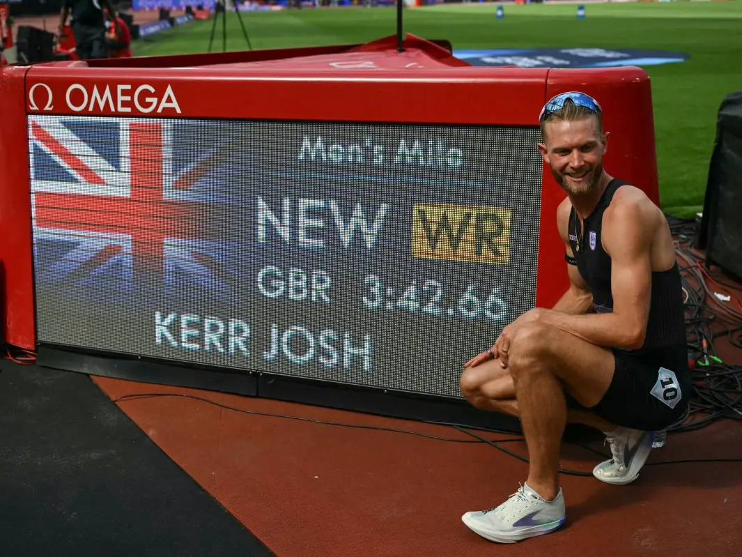 Britain's Josh Kerr smashes 27-year-old mile world record at London Diamond League Britain's Josh Kerr smashes 27-year-old mile world record at London Diamond League