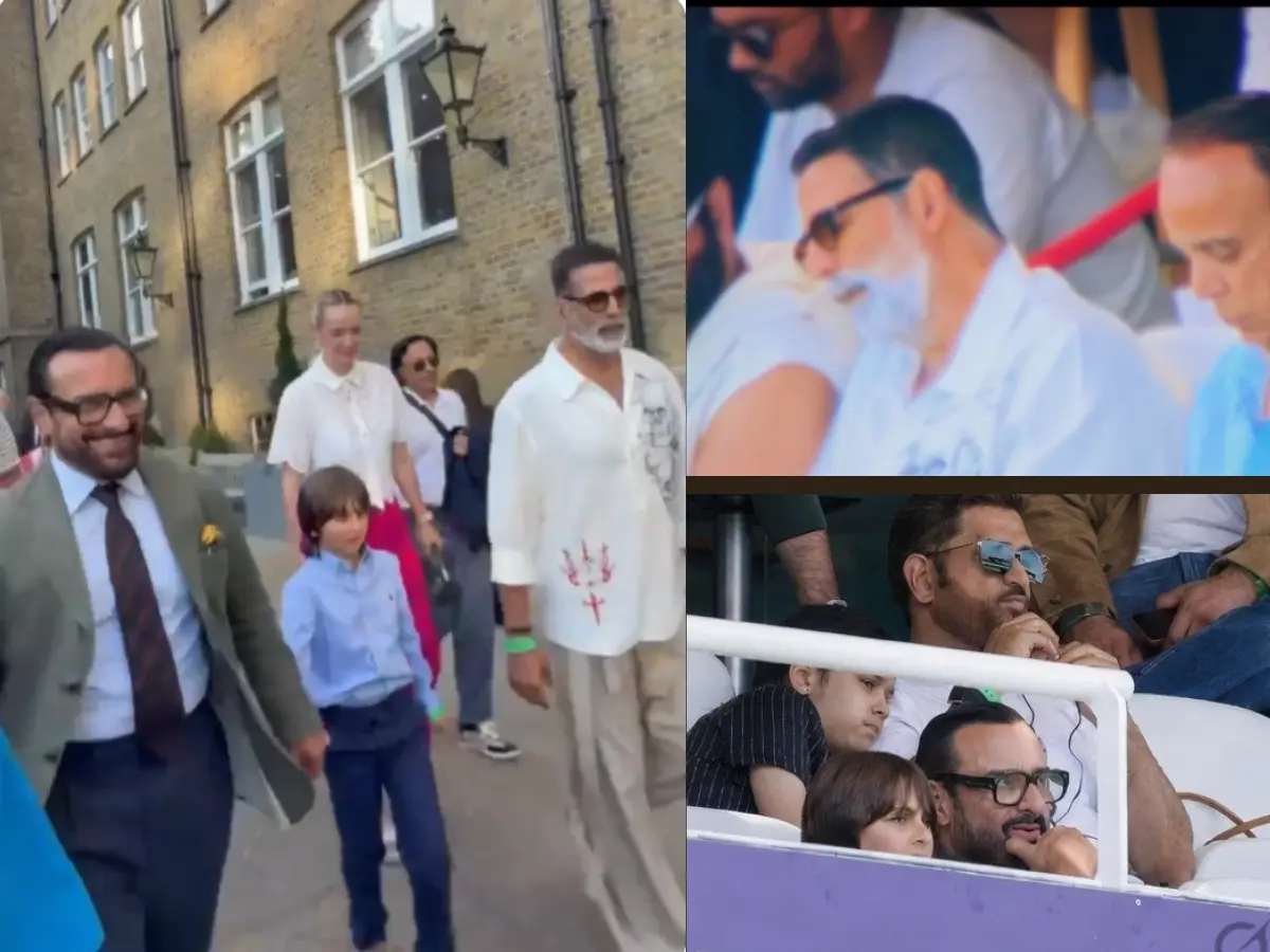Akshay Kumar, Saif Ali Khan attend India vs England ODI at Lord's; Haiwaan actors' looks go viral Akshay Kumar, Saif Ali Khan attend India vs England ODI at Lord's; Haiwaan actors' looks go viral