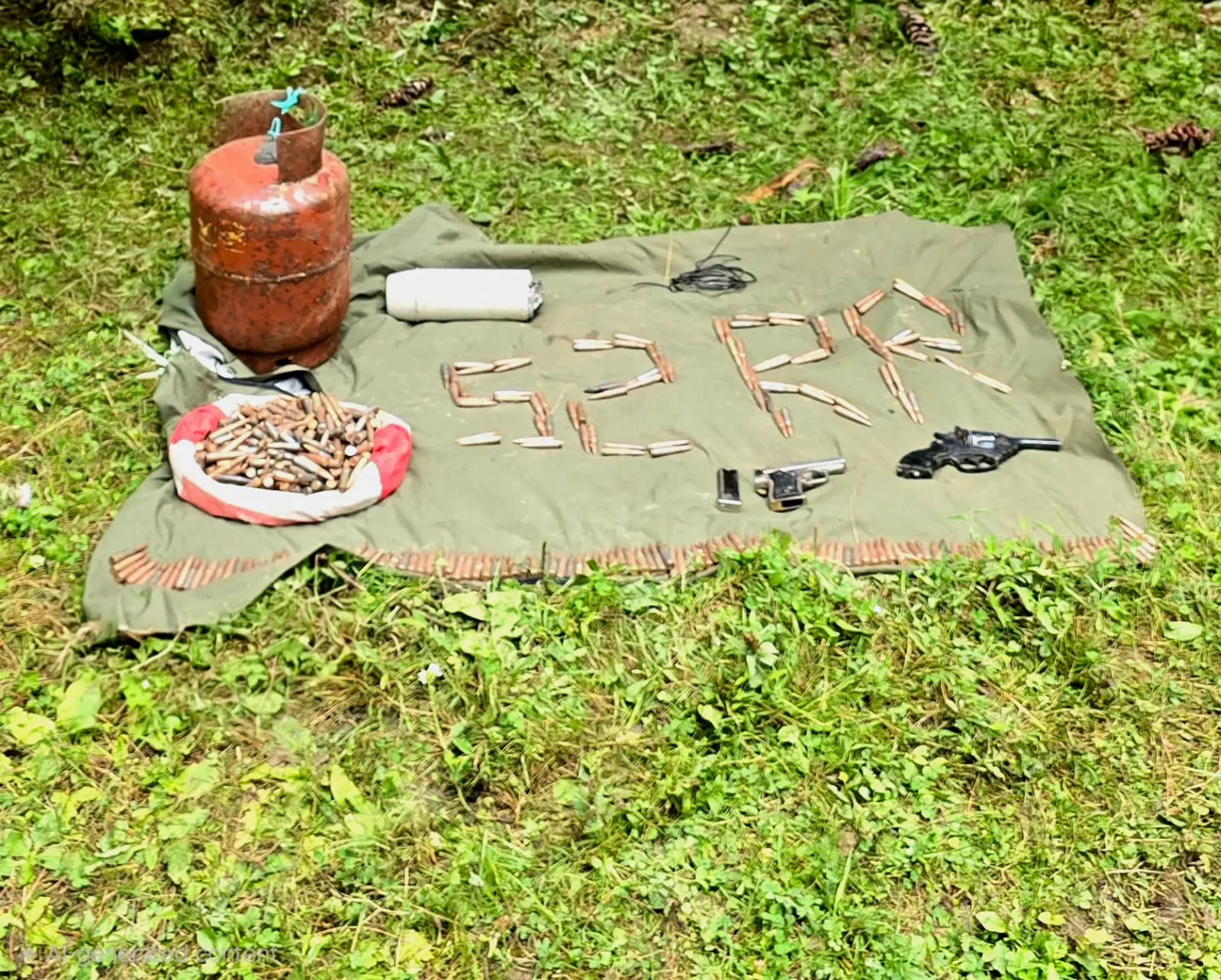Arms, explosives recovered during search operation in Baramulla
