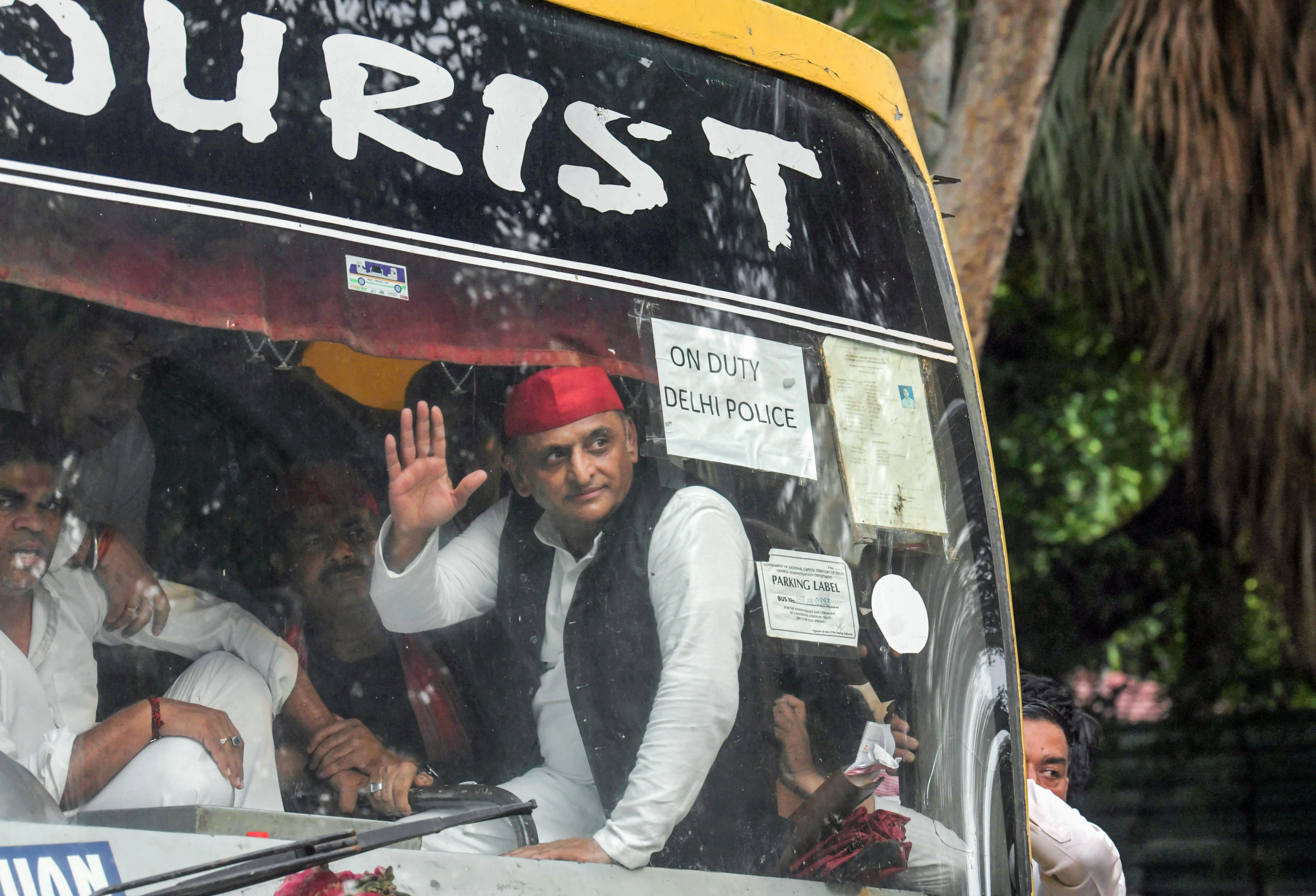 Watch | 'Kaha le jaa rahe ho police bhai?': Akhilesh Yadav detained outside PM's residence