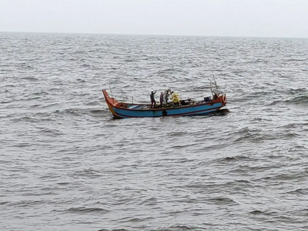 Nine Indian fishermen arrested by Sri Lankan Navy for alleged poaching; trawler seized Nine Indian fishermen arrested by Sri Lankan Navy for alleged poaching; trawler seized