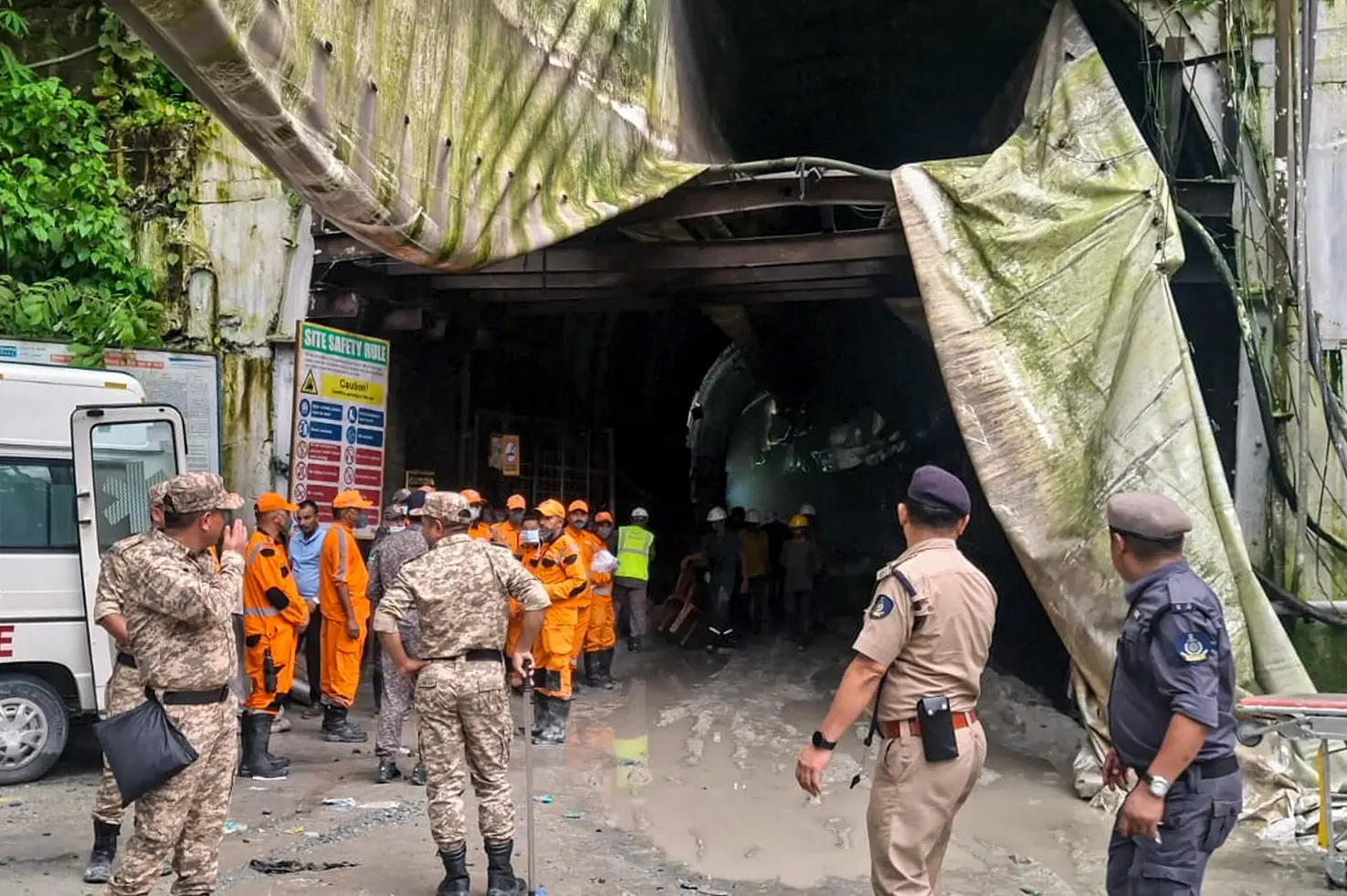 At least nine dead, several trapped as methane explosion triggers landslide inside tunnel in Sikkim