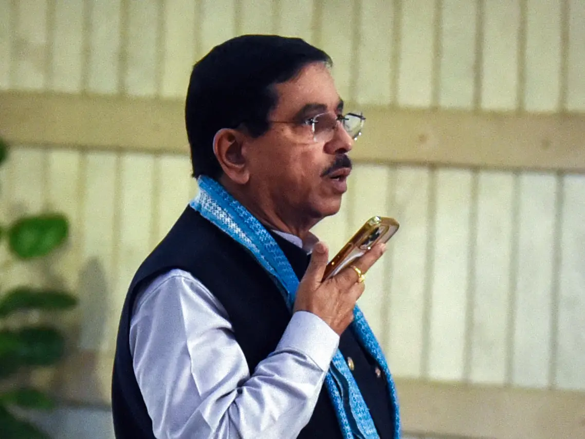 Pralhad Joshi takes charge as new education minister after Dharmendra Pradhan's resignation Pralhad Joshi takes charge as new education minister after Dharmendra Pradhan's resignation