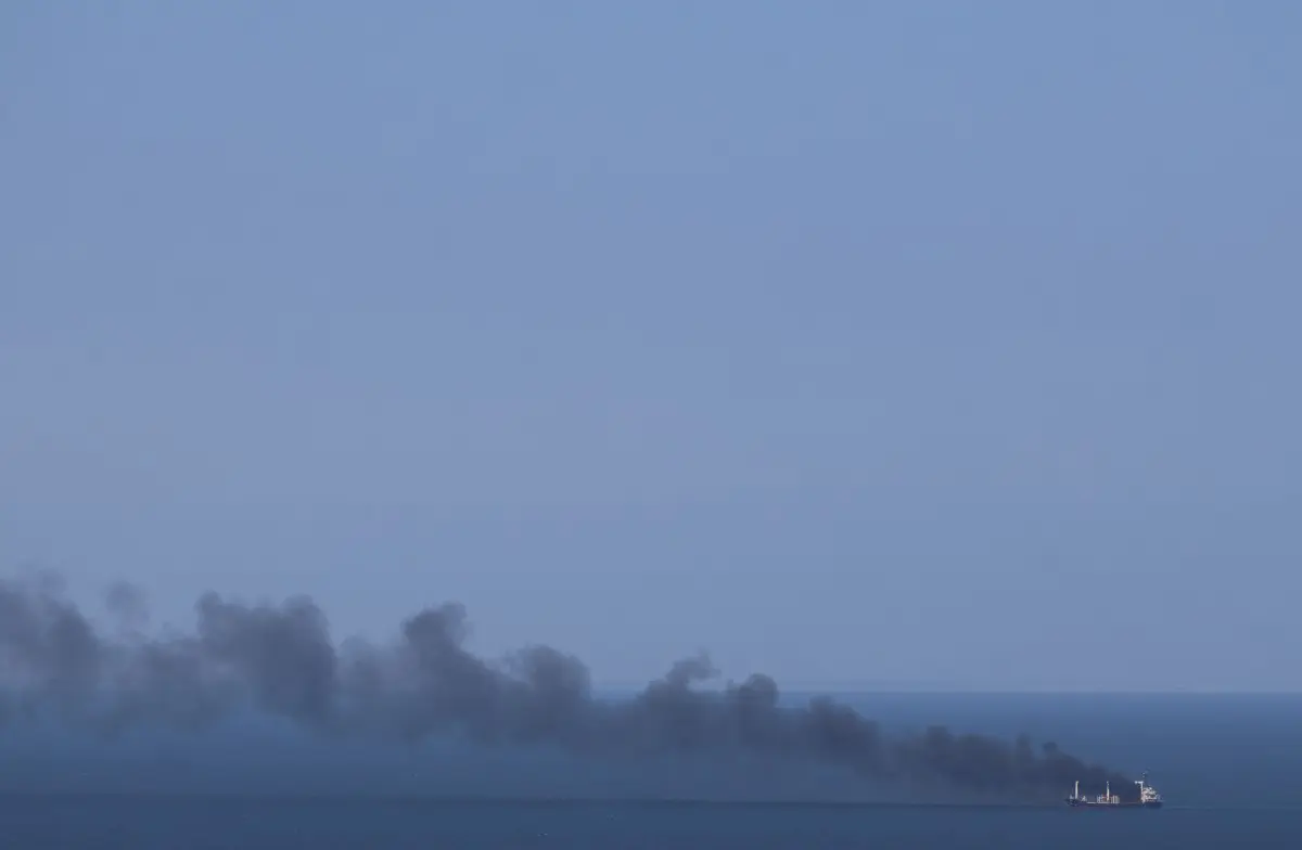Video: Grain vessel struck by Russian cruise missiles sinks 7 days after the attack that killed 10