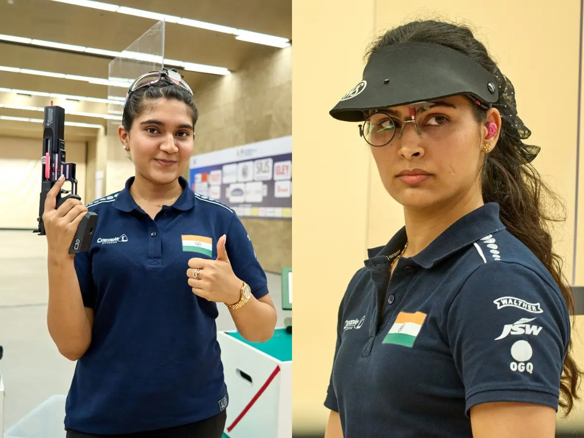 Esha Singh wins Gold, Manu Bhaker bags Bronze in ISSF World Cup 25m pistol in Hangzhou Esha Singh wins Gold, Manu Bhaker bags Bronze in ISSF World Cup 25m pistol in Hangzhou