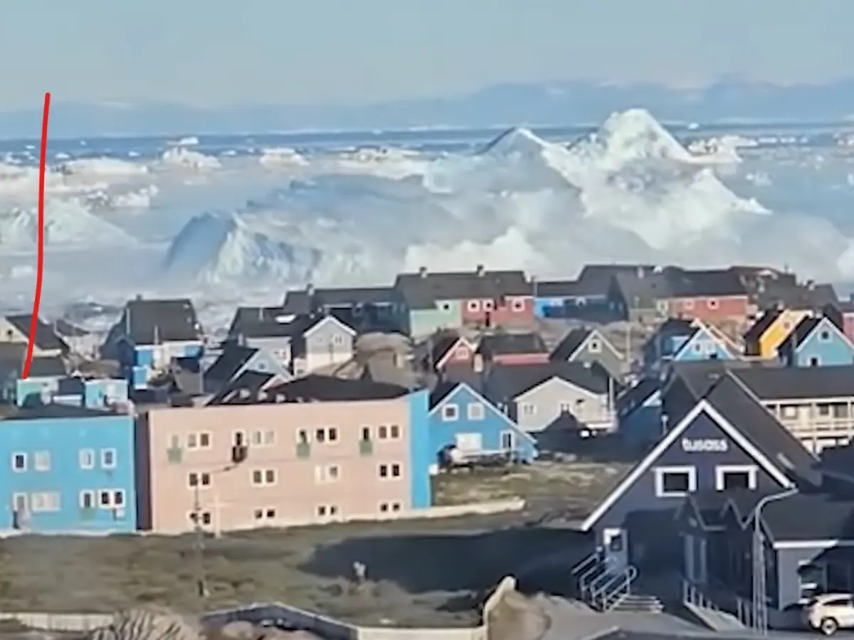 Giant iceberg flips violently near Greenland exposing its underside - 'I didn't know they could do that'