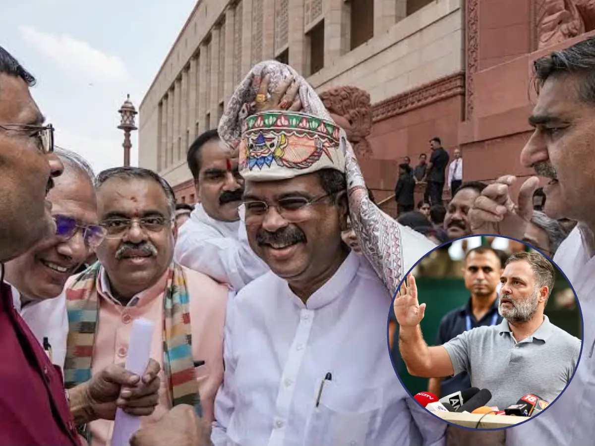 Rahul Gandhi slams BJP for felicitating Dharmendra Pradhan in Parliament, accuses Modi government of 'celebrating ruined futures'