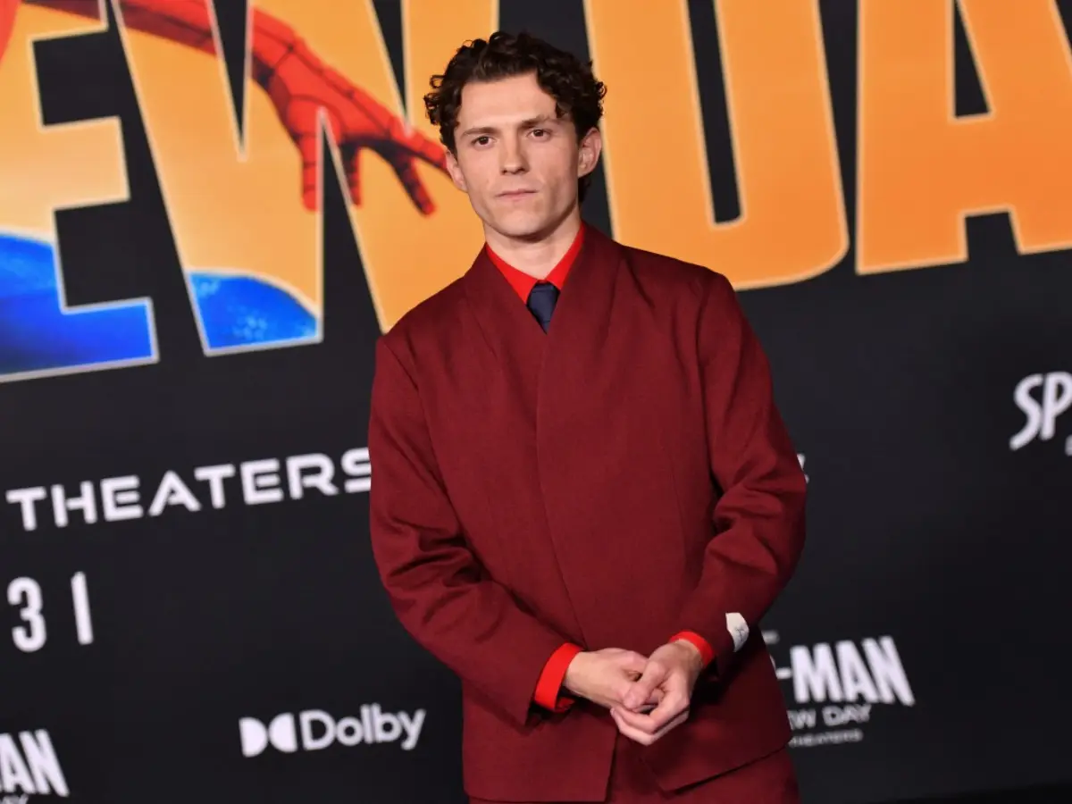 Tom Holland at the Spider-Man: Brand New Day premiere