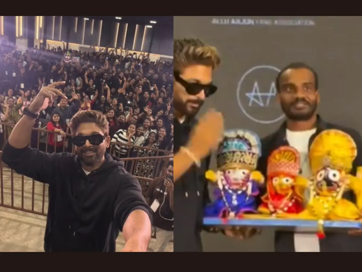 Allu Arjun removes shoes before accepting Shri Jagannath Idol at AAFA Annual Summit 2026!