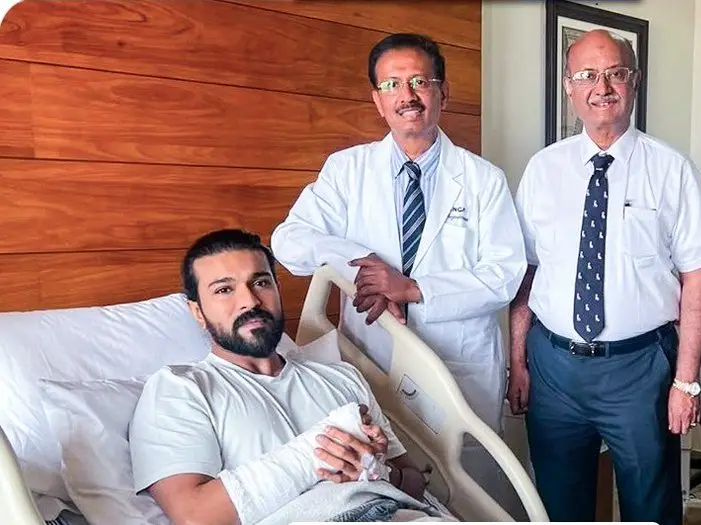 Ram Charan undergoes successful hand surgery in Coimbatore; actor's photo from hospital goes viral Ram Charan undergoes successful hand surgery in Coimbatore; actor's photo from hospital goes viral