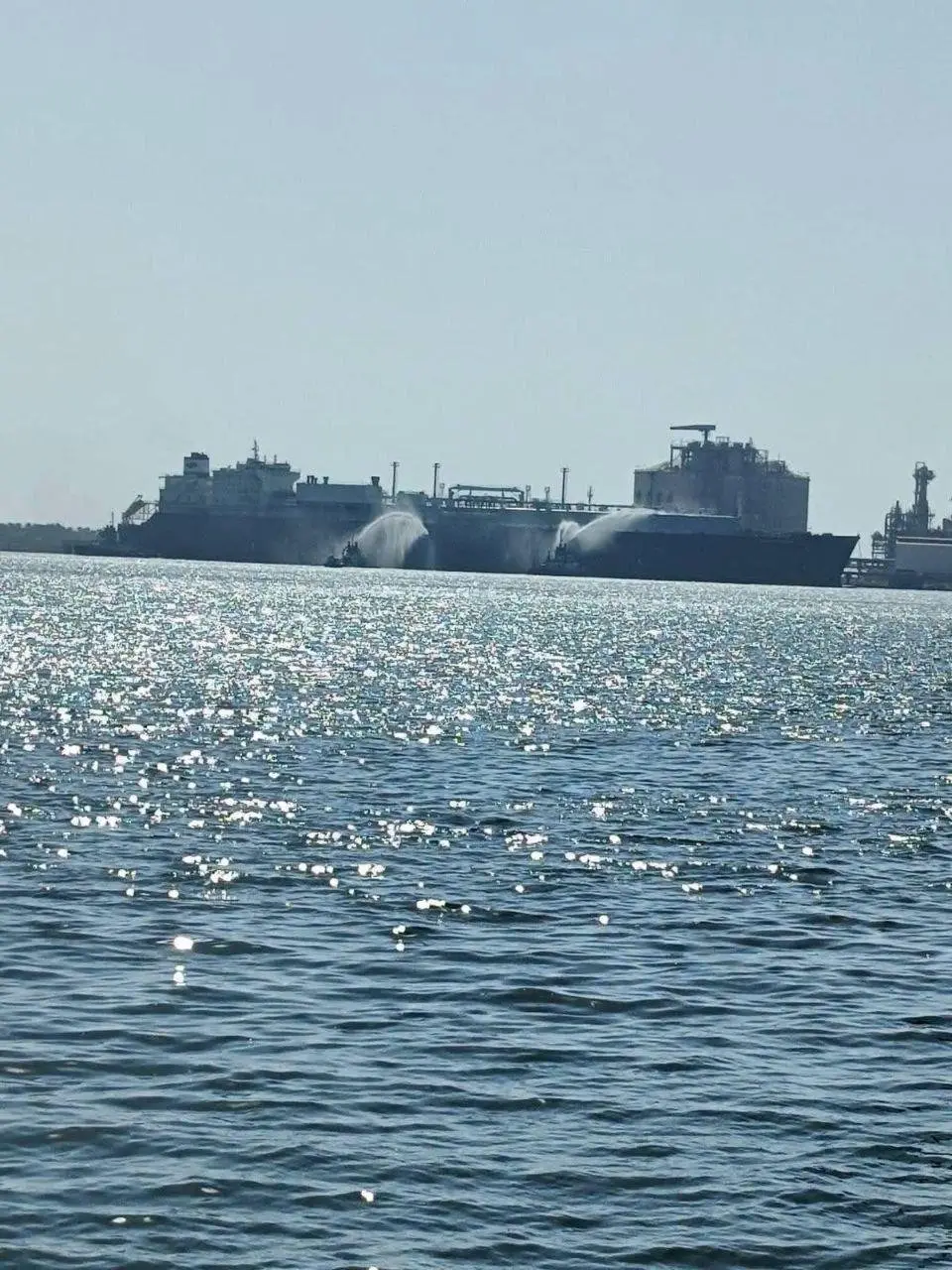 Explosions heard on LNG vessels at Egypt's Damietta Port; fire erupts