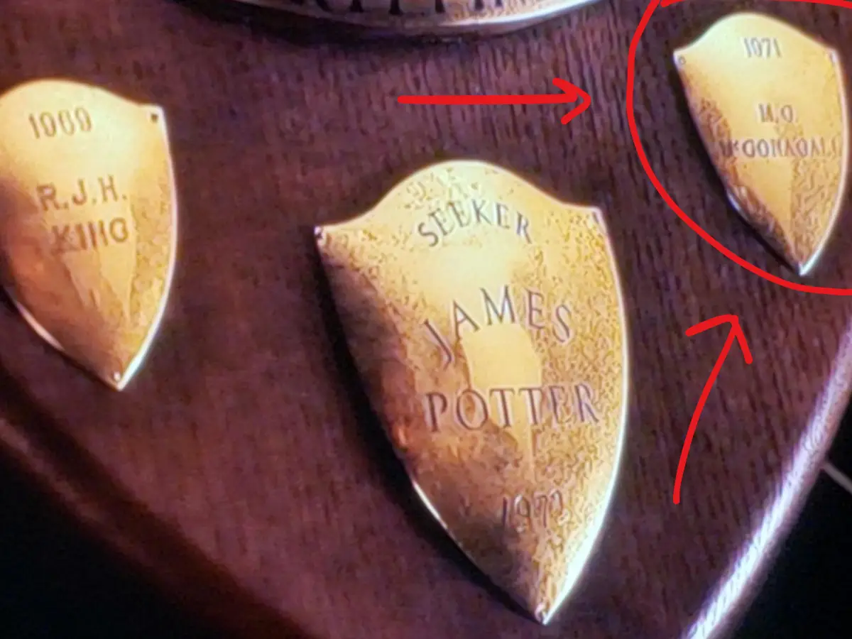 McGonagall's Name On The Quidditch Trophy