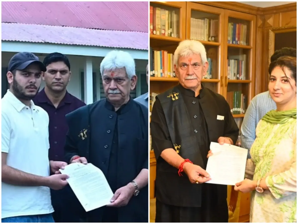 LG Manoj Sinha hands over compassionate appointment letters to families of martyred J&K police personnel