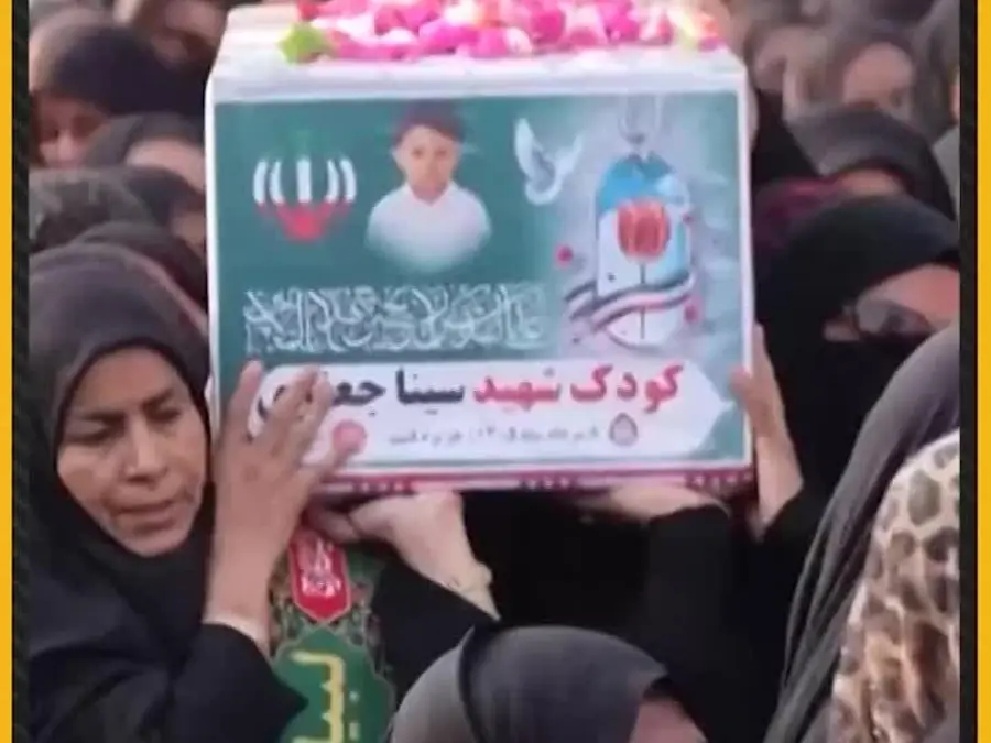 Qeshm island holds funeral for family killed last week