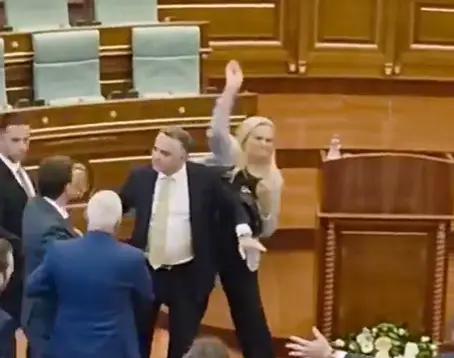 WATCH | Kosovo PM Albin Kurti pelted with eggs in Parliament amid political deadlock