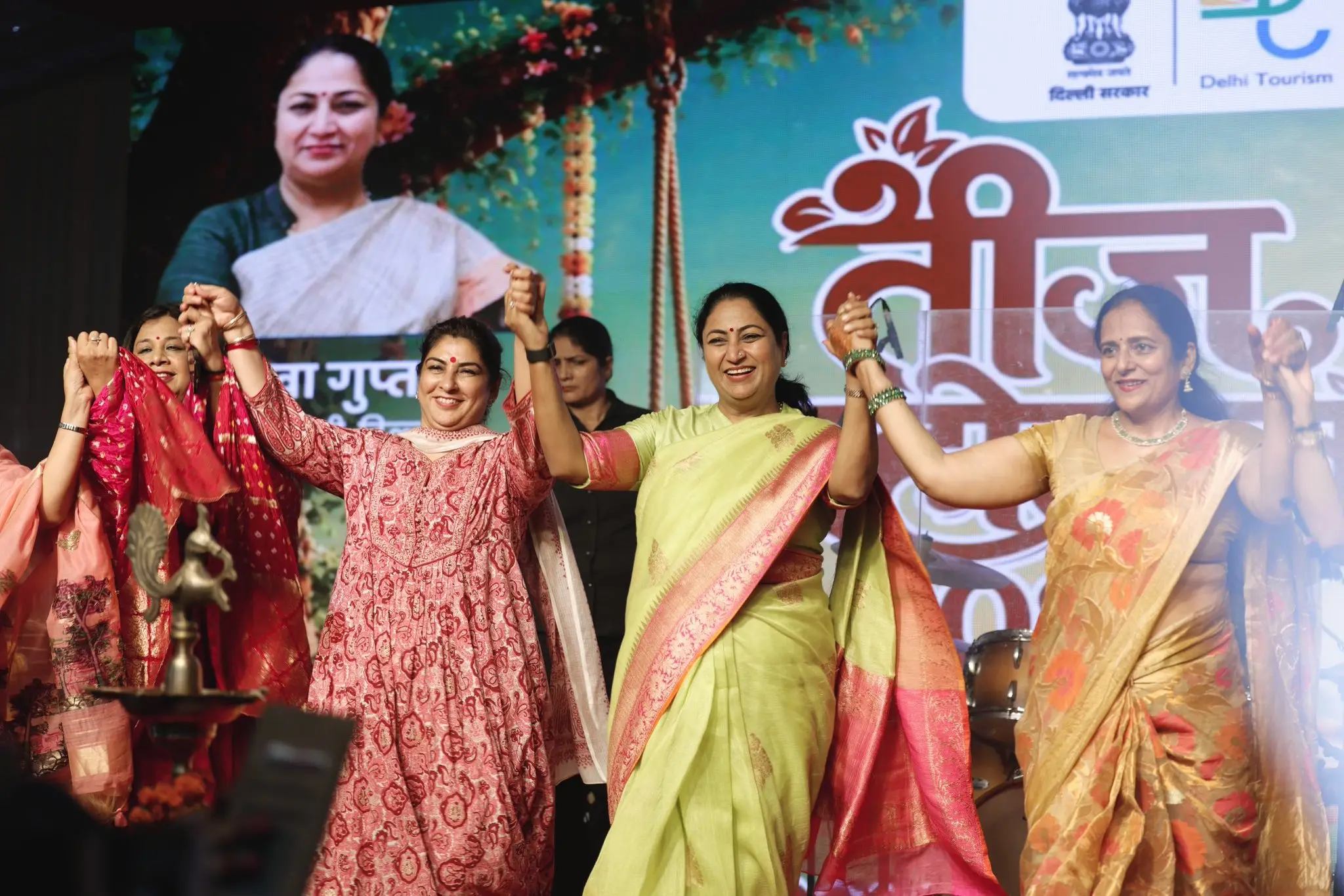 Delhi CM Rekha Gupta celebrates Teej with women at Delhi Haat, highlights women’s empowerment