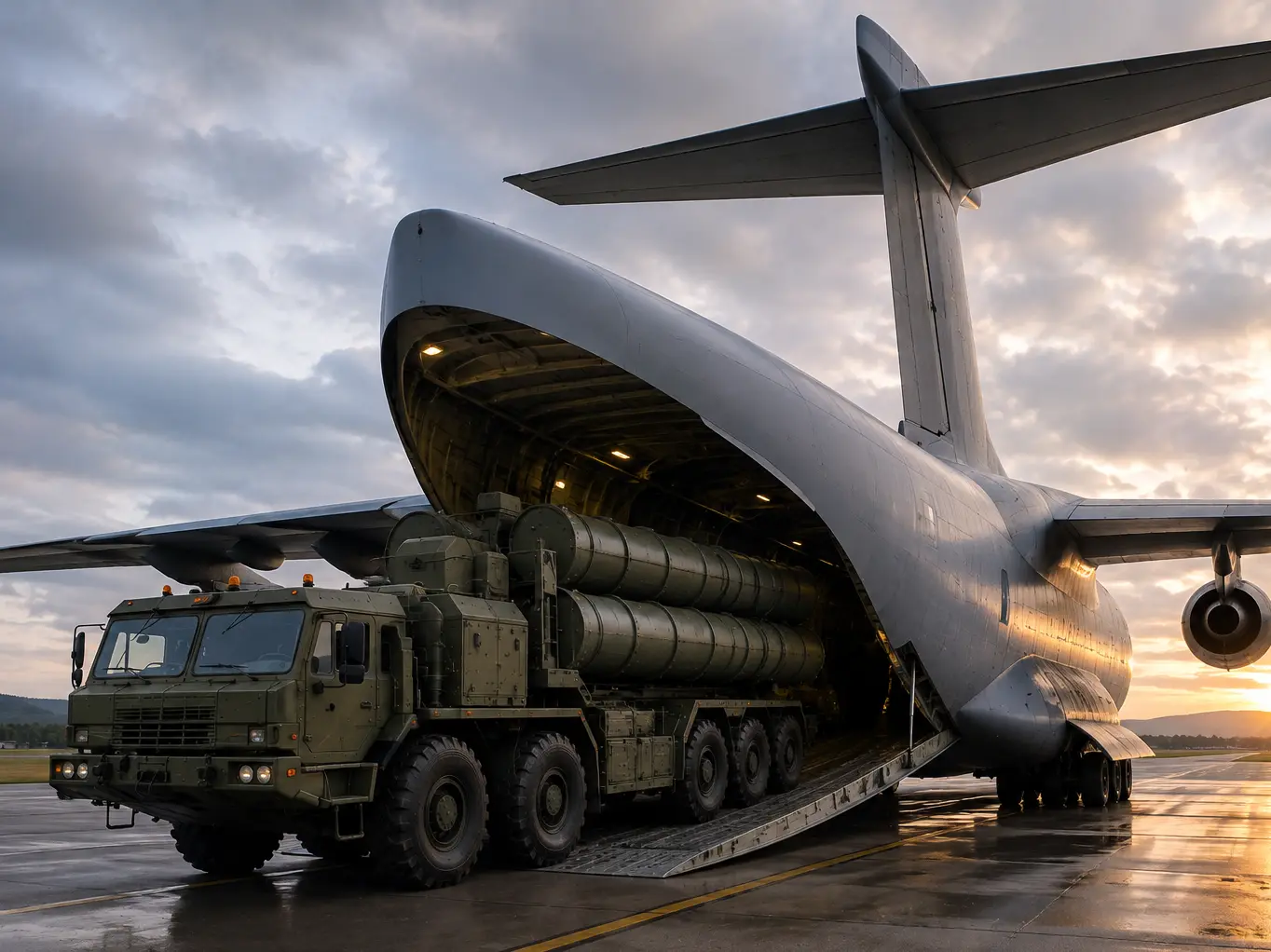 Can an S-400 launcher fit inside a cargo aircraft?