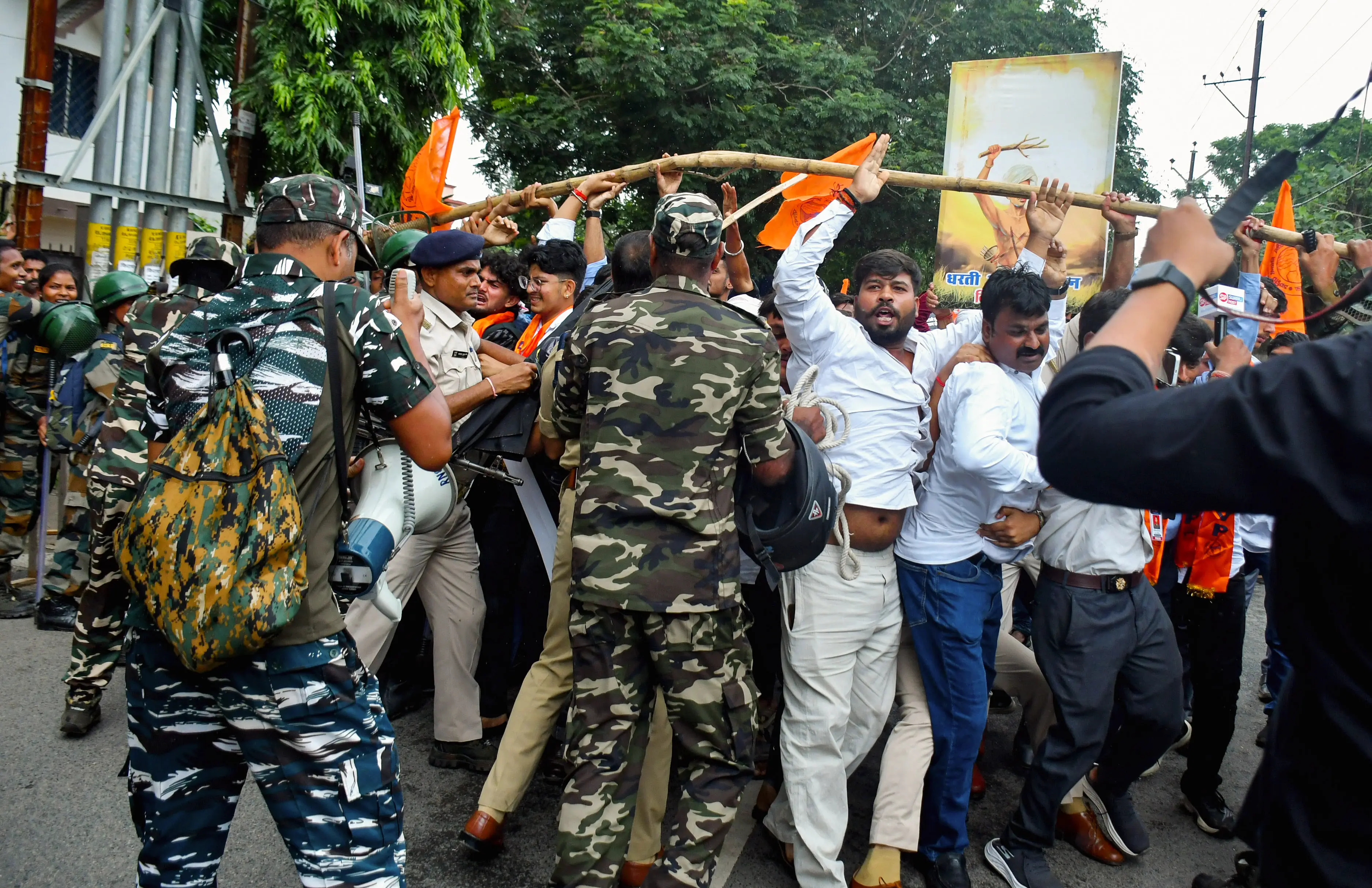 'Pellet gun for emergency...': Ranchi police deploys 'precautionary' force ahead of Jharkhand students' 'Vidhan Sabha gherao' march