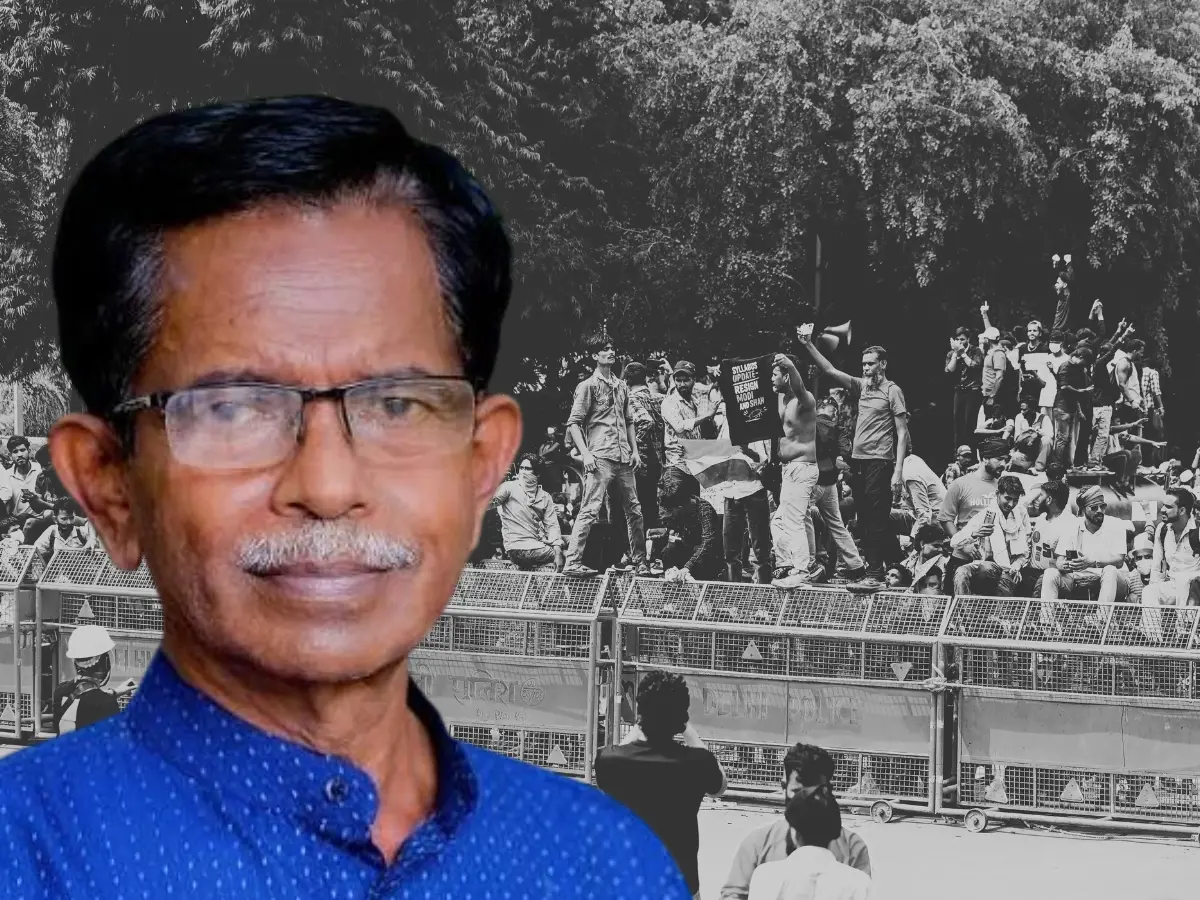 RSS commentator TG Mohandas taken into custody over 'rape-loving' remark on women during Jantar Mantar protest | WATCH RSS commentator TG Mohandas taken into custody over 'rape-loving' remark on women during Jantar Mantar protest | WATCH