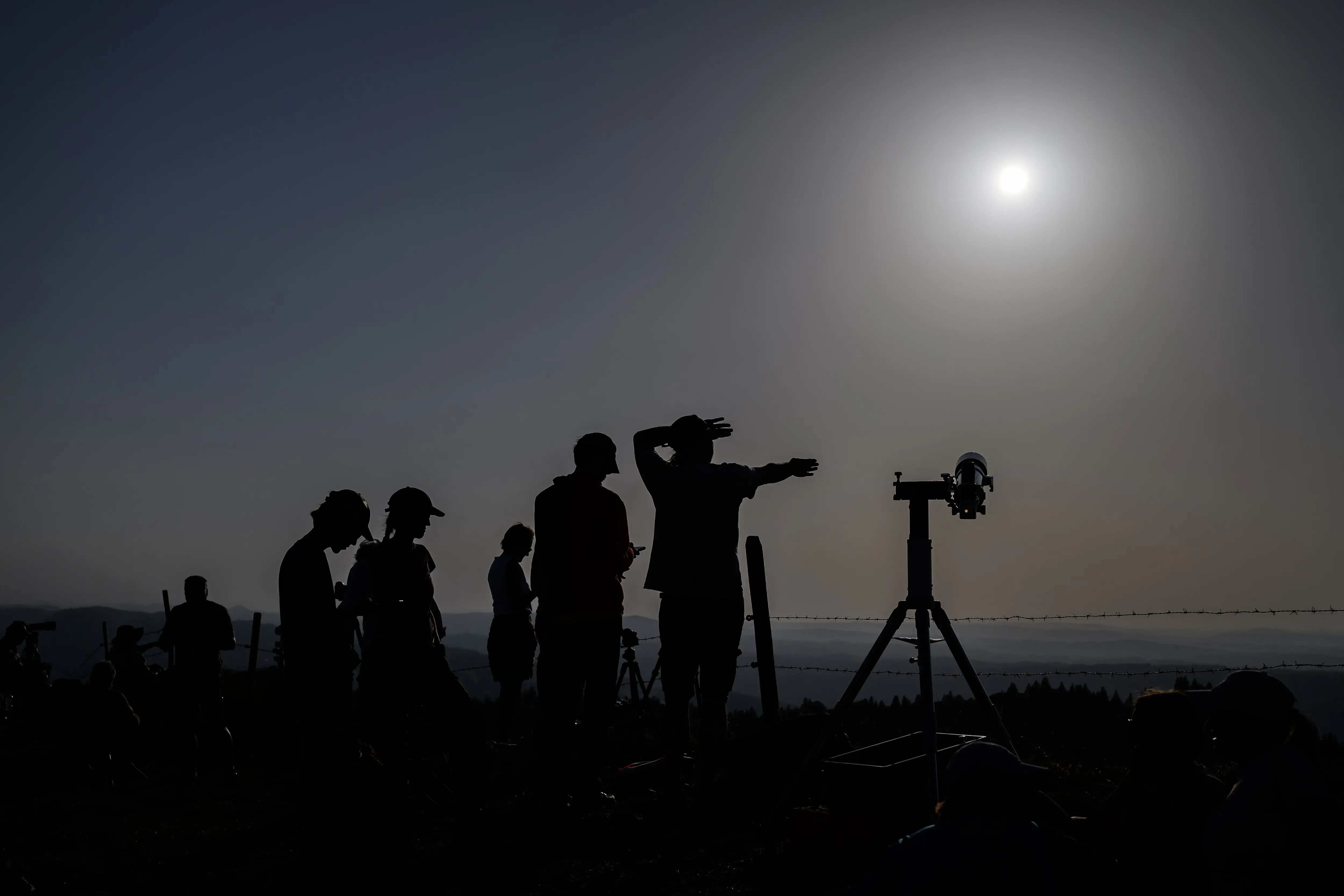 Switzerland watches a partial eclipse