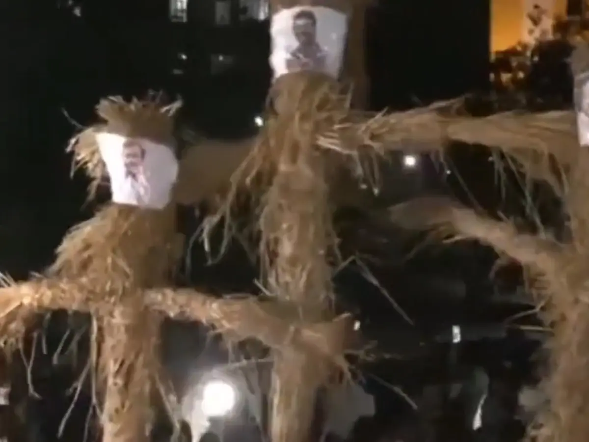 Jharkhand students burn effigies of CM Soren, Rahul Gandhi