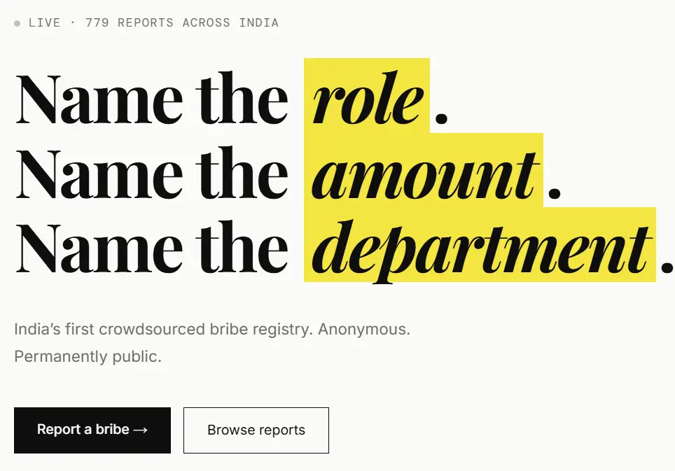 617 bribe reports, 253 cities: What bribes.fyi data says about corruption in India
