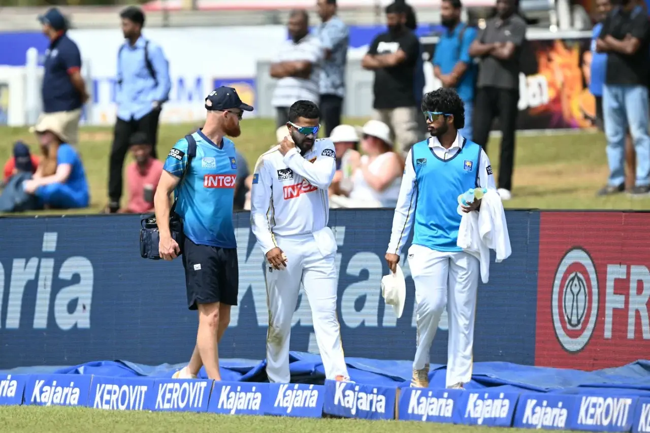 IND vs SL: Chandimal taken to hospital for scans after injuring neck and shoulder during fielding