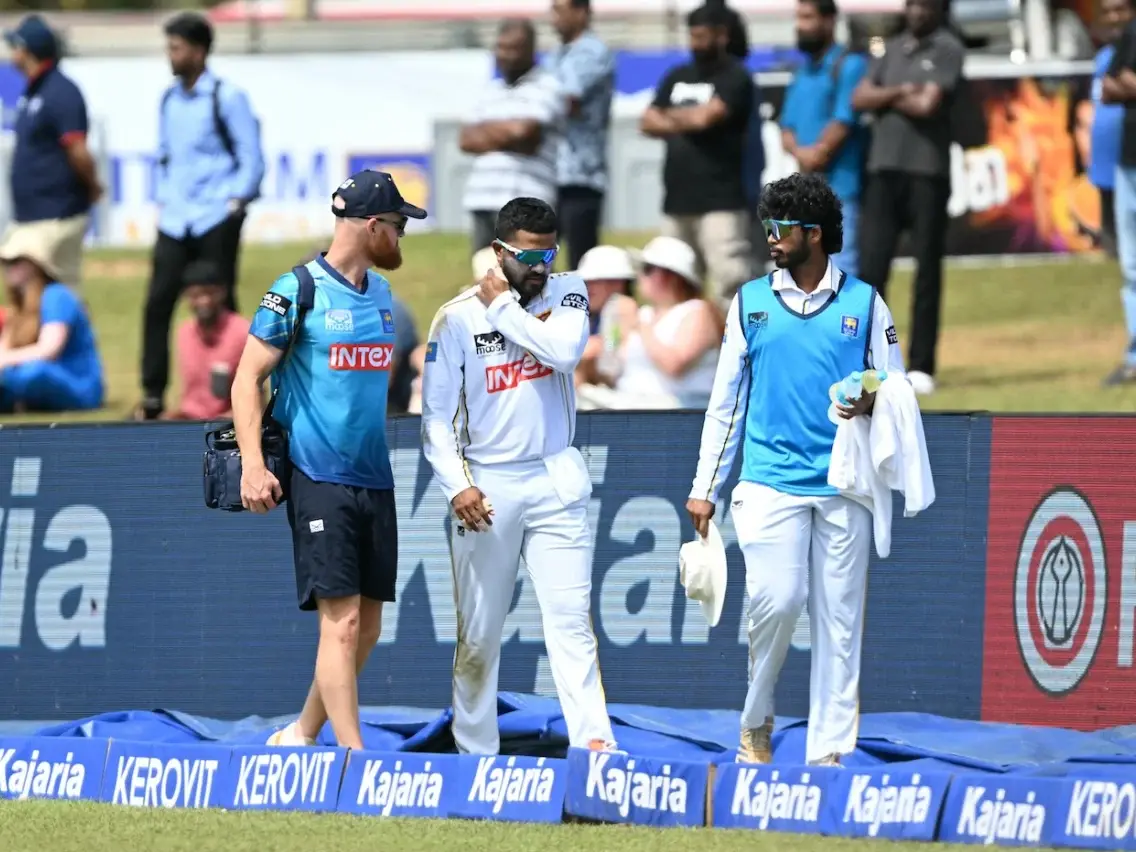 IND vs SL: Chandimal taken to hospital for scans after injuring neck and shoulder during fielding IND vs SL: Chandimal taken to hospital for scans after injuring neck and shoulder during fielding