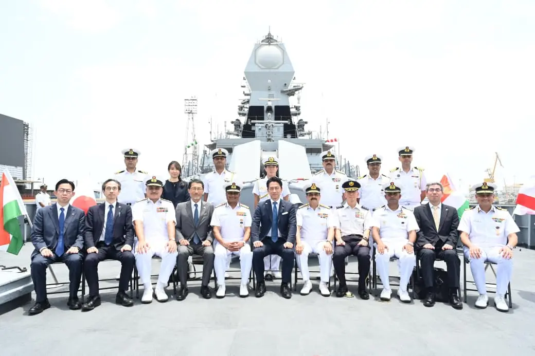 Japan’s defence minister visits Indian warship ahead of key Delhi talks
