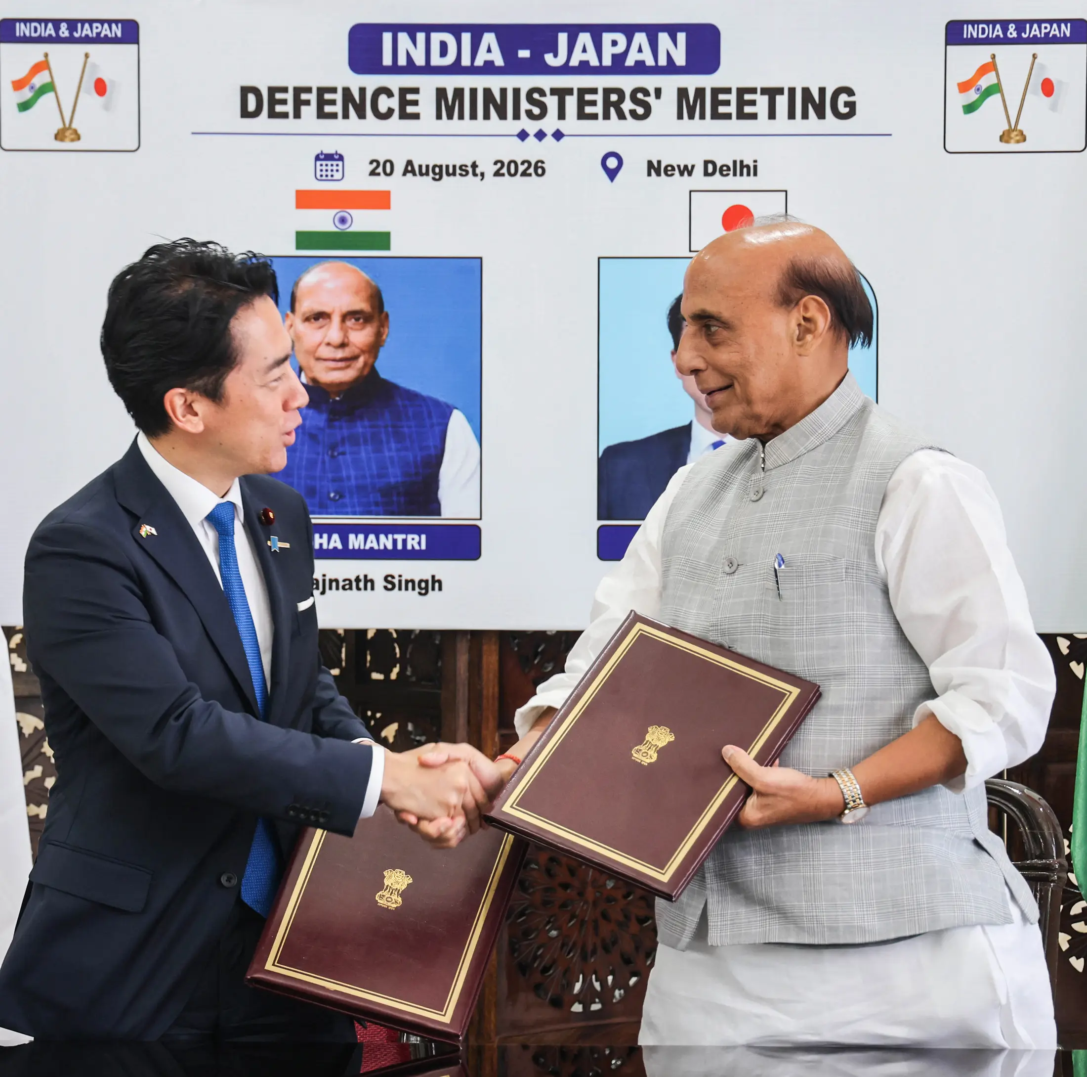Watch: 'Arigato' meets 'Namaste' as Rajnath Singh bids Japan's defence minister farewell