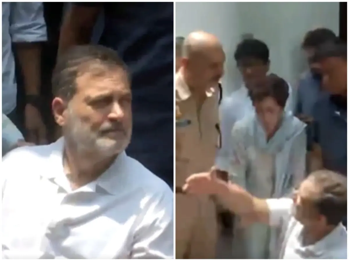 Rahul Gandhi stages dharna outside Delhi police station, seeks FIR for pellet-hit protester at Jantar Mantra Rahul Gandhi stages dharna outside Delhi police station, seeks FIR for pellet-hit protester at Jantar Mantra