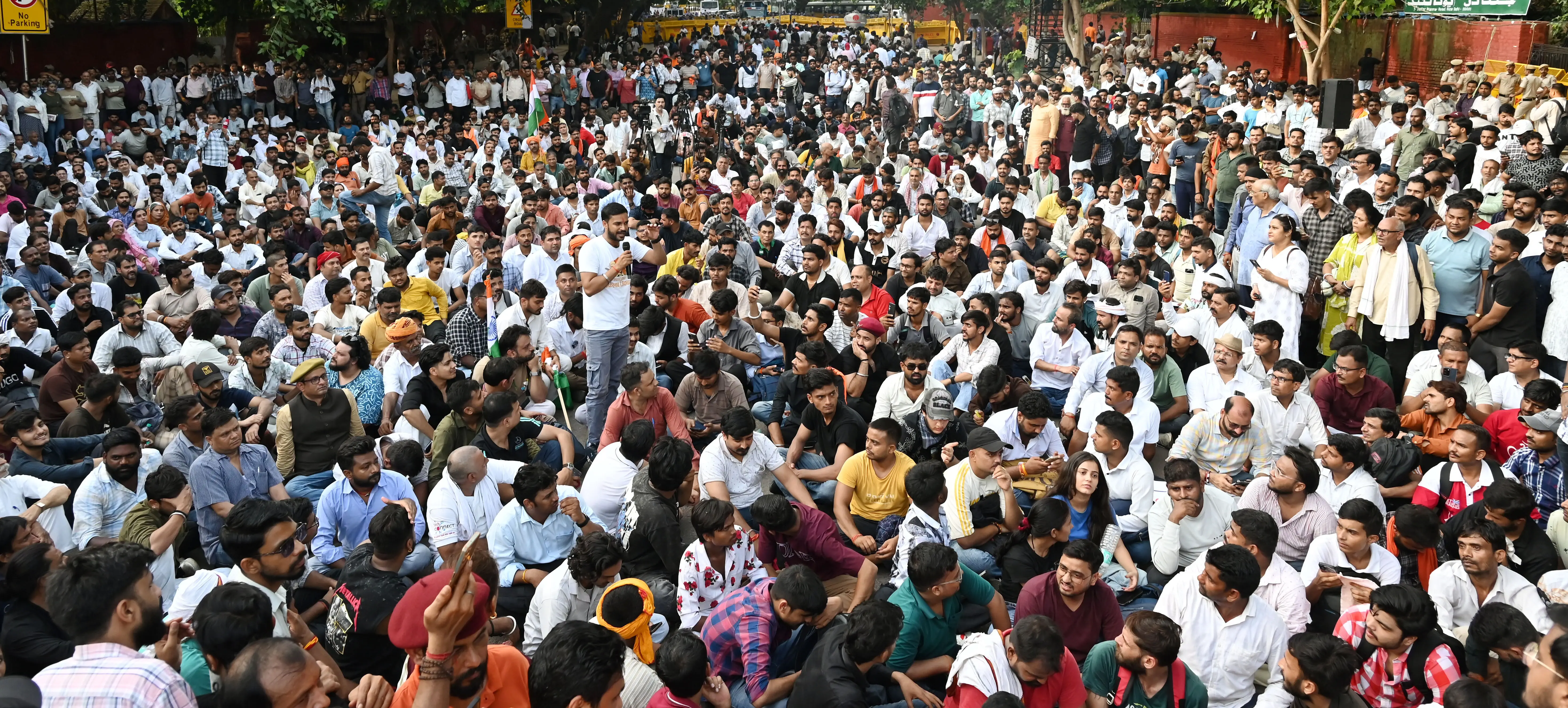 Anti-reservation protest draws large crowd at Delhi’s Jantar Mantar; several detained