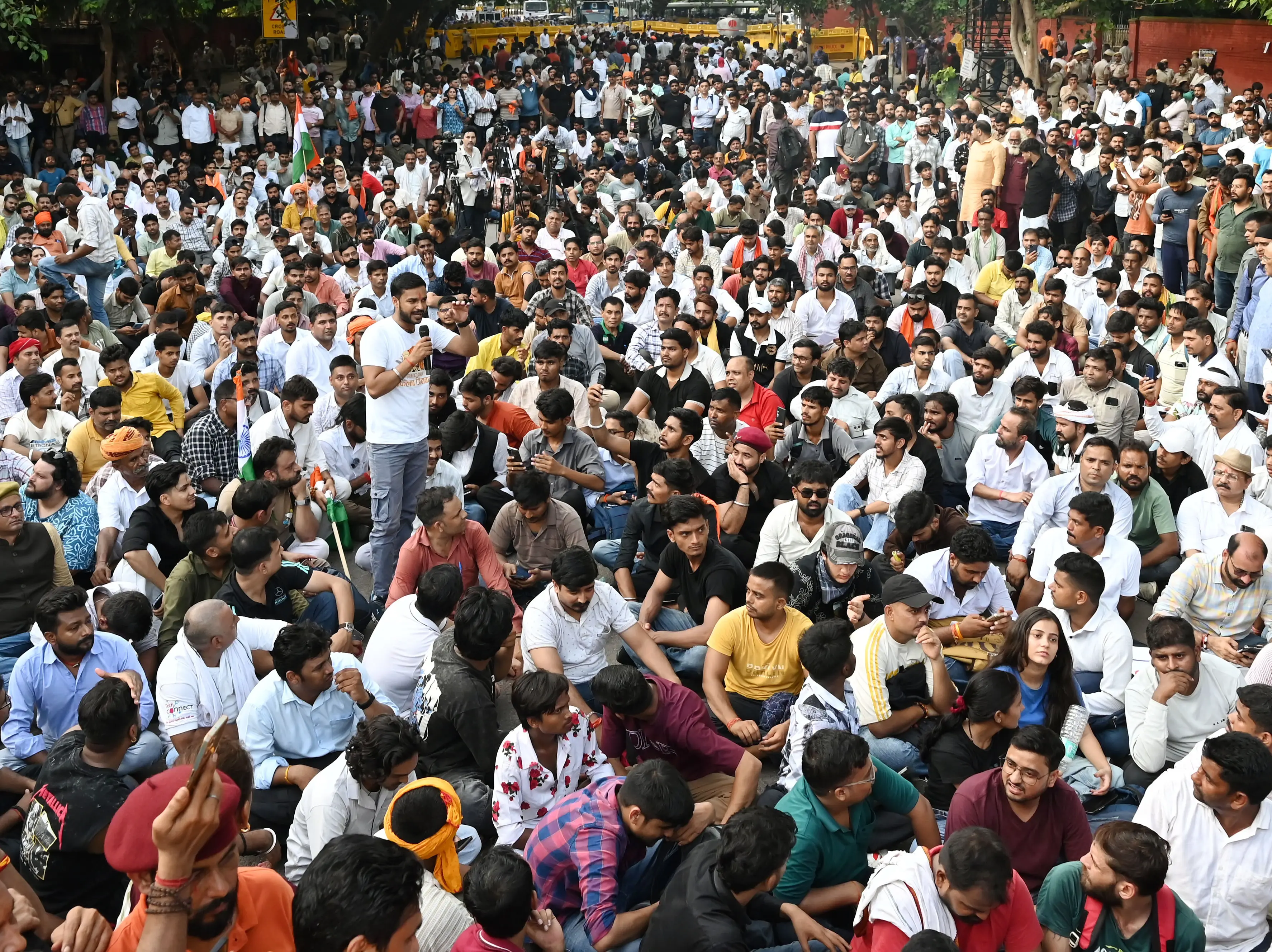 Anti-reservation protest draws large crowd at Delhi’s Jantar Mantar; several detained Anti-reservation protest draws large crowd at Delhi’s Jantar Mantar; several detained