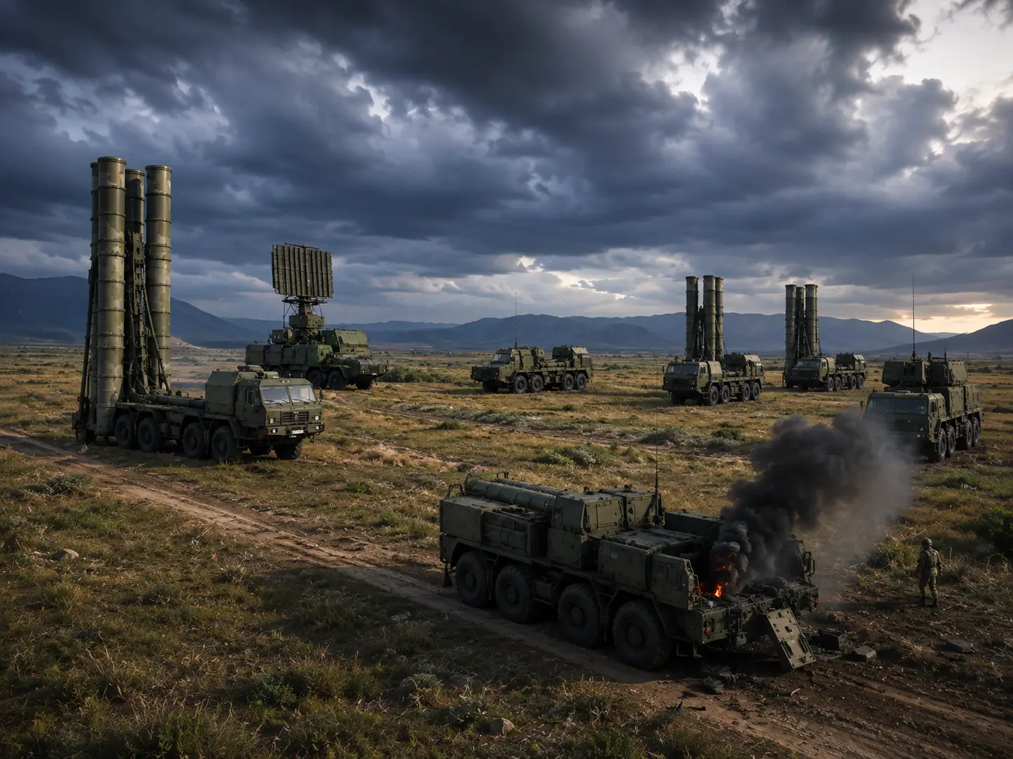 What happens if one vehicle in an S-400 battery breaks down?