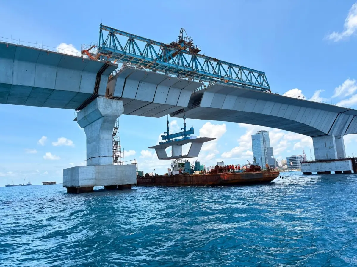Maldives’ biggest infrastructure project advances with India's support as Malé-Villingili link is installed