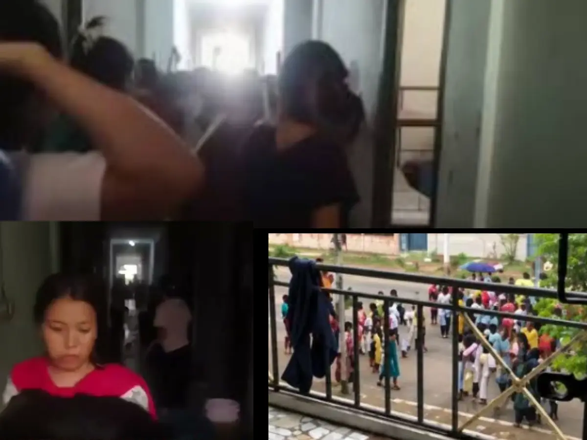 Northeast students, local girls clash at Andhra college over missing phone; sticks, bucket, slippers used - VIDEO Northeast students, local girls clash at Andhra college over missing phone; sticks, bucket, slippers used - VIDEO