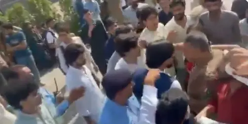 WATCH | High drama at Pakistan university: Protest erupts after security officer ‘opens fire’, manhandles female student