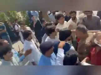 WATCH | High drama at Pakistan university: Protest erupts after security officer ‘opens fire’, manhandles female student
