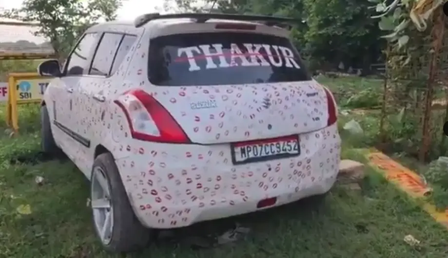 Is this bare minimum? Girlfriend leaves 3,400 lipstick kisses on car; man gets ₹5,500 fine from MP police