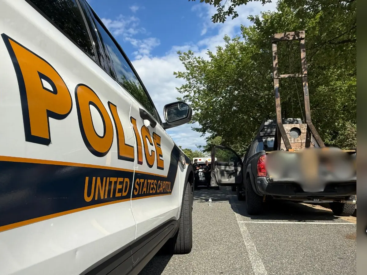 Man arrested near US Capitol with guillotine in pickup truck: What happened? Man arrested near US Capitol with guillotine in pickup truck: What happened?