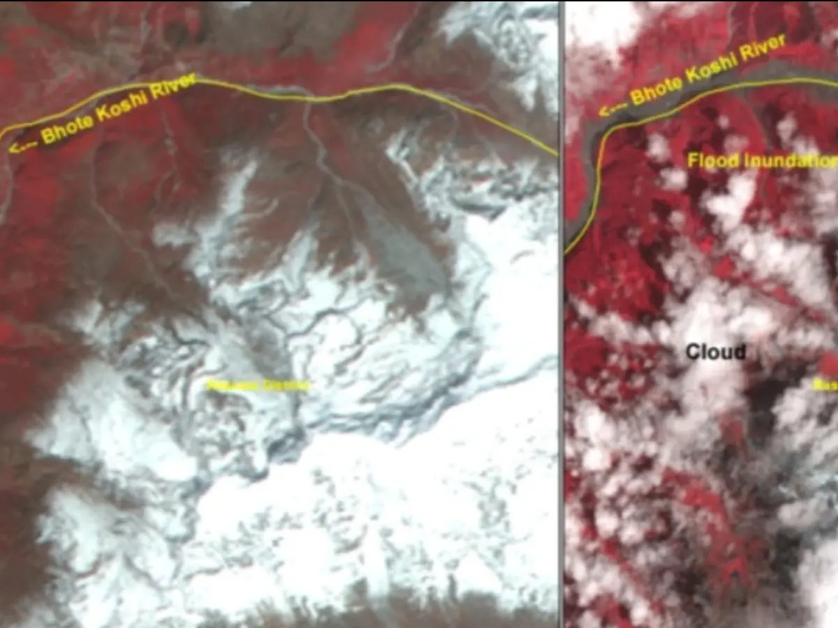 2/3rd of glacier detached, collapsed: ISRO satellite images reveal what triggered Nepal floods