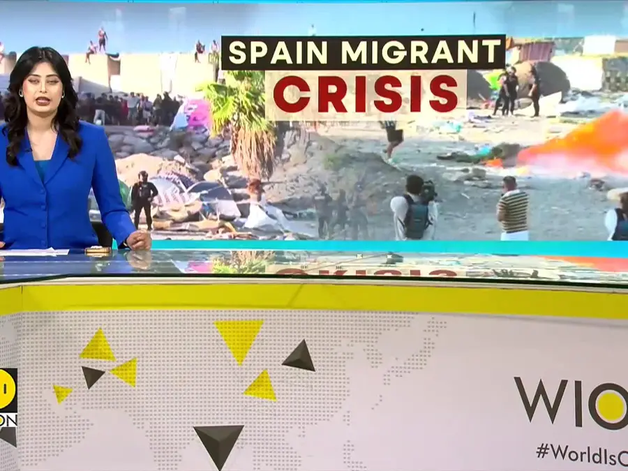  Spain border crisis: Protesters charge into a crowded beach